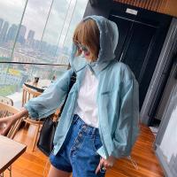 夏季外套女韩版宽松百搭新款女装纯色连帽减龄休闲运动防晒衣潮