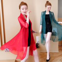 妈妈防晒衣女2021新款夏季中年披风外套纱衣外搭开衫薄款百搭披肩