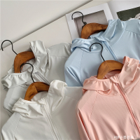 有检测报告!面料防晒指数50+连帽拉链长袖女款防晒衣外套1663