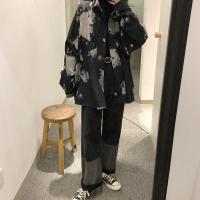 2021春夏季新款复古港味设计感小众长袖花衬衫女宽松防晒衣外套潮