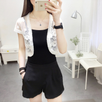 蕾丝小披肩女夏短款百搭女开衫坎肩短袖薄款空调衫防晒衣短外套