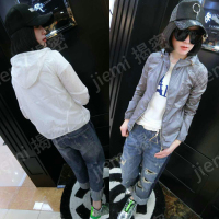 防晒衣女夏2020新款韩范短款外套连帽百搭糖果色上衣揭密5003