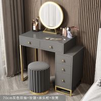 小户型梳妆台轻奢网红ins风北欧化妆桌子卧室现代简约收纳柜一体