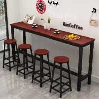 靠墙吧台家用靠窗桌长条桌奶茶店高脚桌轻奢吧台桌酒吧桌椅窄桌子