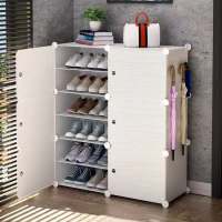 鞋架子简易多层鞋柜防尘家用全封闭多功能收纳神器门口收纳架塑料
