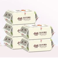 湿巾 5大包80抽 婴儿手口洗脸带盖湿纸巾 整件无酒精水分足|5大包[180*130]