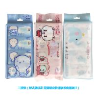 8包64抽 儿童消毒湿巾75酒精湿纸巾少女随身便携擦汗擦脸迷你纸巾|[非酒精款(随机发)]3提