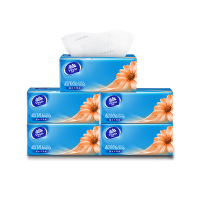 超韧抽纸5包原木面巾纸家用纸抽实惠装餐巾纸婴儿擦手卫生纸