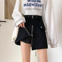 枫述2021春秋新款大码胖mm显瘦工装裙高腰半身裙女A字包臀学生短裙子