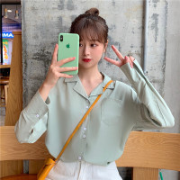 枫述大码胖mm雪纺衬衫女复古港味2021春夏新款宽松百搭上衣防晒衬衣潮
