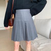 枫述高个子加长版百褶裙女春夏中长款短裙高腰显瘦a字半身裙