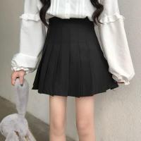 枫述日系软妹高腰百褶裙短裙女 春夏学院风学生防走光a字超短半身裙裤