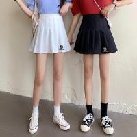 枫述胖mm大码刺绣高腰小雏菊百褶裙短裙 学生超火的小白裙a字半身裙裤