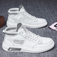 枫述帆布鞋男春季潮鞋增高男士布鞋韩版潮流百搭休闲小白板鞋高帮男鞋