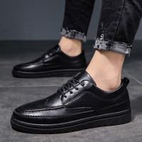 枫述皮鞋男士韩版潮流黑色商务正装英伦休闲百搭潮鞋子男鞋工作鞋春季