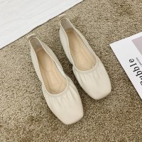 枫述平底浅口早春单鞋女2021年夏新款淑女风工作鞋百搭软底舒适豆豆鞋