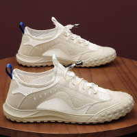 枫述男鞋夏季透气薄款单网面登山青少年网鞋镂空运动驾车鞋男士潮鞋子