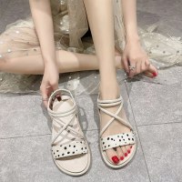枫述仙女风平底海边沙滩鞋女2021年夏季新款百搭休闲配裙罗马鞋女