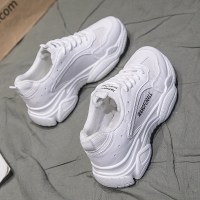 枫述小白鞋女2021新款女鞋春内增高厚底老爹鞋女运动鞋子女ins潮百搭