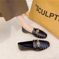 枫述平底单鞋女夏2021秋季新款时尚社会女鞋英伦风小皮鞋一脚蹬豆豆鞋