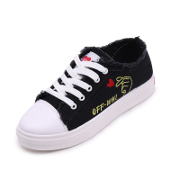 枫述2022春秋帆布鞋女学生秋季韩版原宿ulzzang平底百搭小黑色板鞋子