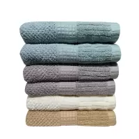 三利素彩简格毛巾 C9013 一条装