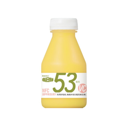 零度果坊 早橙好NFC果汁100%菠萝汁 早晨早餐果汁 280ML*8瓶