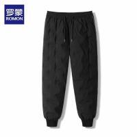 [特价款]罗蒙加绒加厚秋冬季宽松运动休闲长裤子束脚百搭潮牌羽绒裤