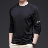 [专享款]罗蒙秋季新款速干冰丝长袖t恤男休闲运动健身户外体恤男