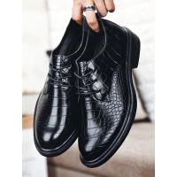 述雅特大码48男鞋春季英伦潮流47鳄鱼纹加大号46黑色45商务正装小皮鞋
