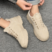 述雅2021冬春季男士马丁靴男低帮韩版潮流学生工装靴英伦百搭休闲棉鞋