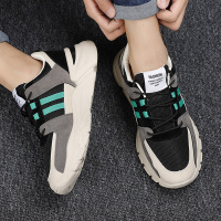 述雅2021春季男士运动休闲鞋网面韩版潮流学生透气百搭板鞋英伦跑步鞋