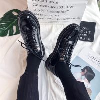 述雅夏季新款原宿风小皮鞋男韩版潮流休闲百搭厨师皮鞋发型师鞋子男潮