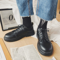 述雅夏季黑色皮鞋男韩版潮流休闲百搭防水厨师鞋子男透气防滑小皮鞋男