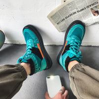 述雅欧洲站高帮鞋男韩版潮流休闲百搭学生增高鞋子男潮鞋高邦厚底板鞋