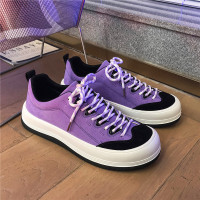 述雅2021春季新款日系圆头憨憨丑萌男鞋大头板鞋潮流百搭增高ins潮鞋