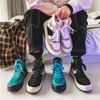 述雅丑萌男鞋2021新款春季高帮板鞋大头潮流百搭增高憨憨面包ins潮鞋