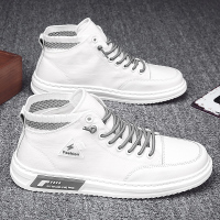 述雅小白男鞋2020年新款夏季透气高帮帆布鞋休闲板鞋百搭中帮春季潮鞋