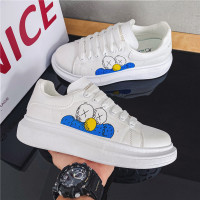 述雅芝麻街麦昆小白男鞋夏季休闲百搭板鞋情侣ins港风松糕底潮鞋增高