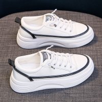 述雅简茉蓝网红松糕小白鞋女2021年秋季新款透气运动休闲鞋厚底增高百搭单鞋