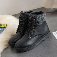 述雅2021年秋冬季新款加绒加厚雪地靴马丁女靴短靴女鞋棉靴雪地棉鞋