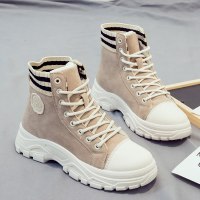 述雅2021年新款马丁靴加绒加厚雪地靴女靴短靴秋冬季百搭棉鞋女鞋棉靴