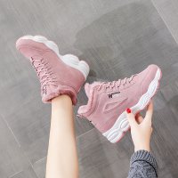 述雅老爹棉鞋女2021冬新款加绒加厚运动鞋女百搭二棉鞋学生保暖女鞋子