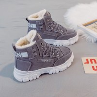 述雅棉鞋女秋冬加绒马丁靴鞋子2021年秋冬新款加绒雪地短靴运动休闲鞋