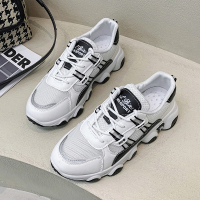 述雅简茉蓝老爹鞋女鞋2022年新款春季百搭网红内增高厚底网面休闲运动ins潮