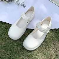 述雅豆豆鞋女2022新款春季百搭韩版软底护士鞋白色孕妇防滑单鞋