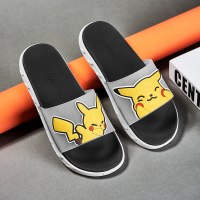 述雅一字拖夏季2022年新款室外休闲沙滩凉鞋个性皮卡丘ins拖鞋男