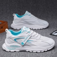 述雅春季男鞋2022新款百搭网面青少年运动休闲小白鞋学生老爹ins潮鞋