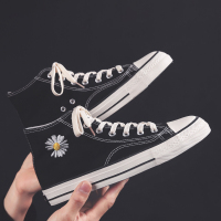 述雅小雏菊帆布鞋男ins权志龙同款2020潮鞋春季新款1970s百搭高帮潮鞋