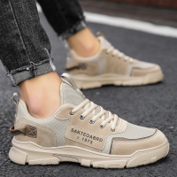 述雅男鞋春季2021新款潮流百搭低帮工装鞋男士休闲板鞋工作鞋耐磨防滑